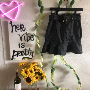 Black Mini Skater Skirt